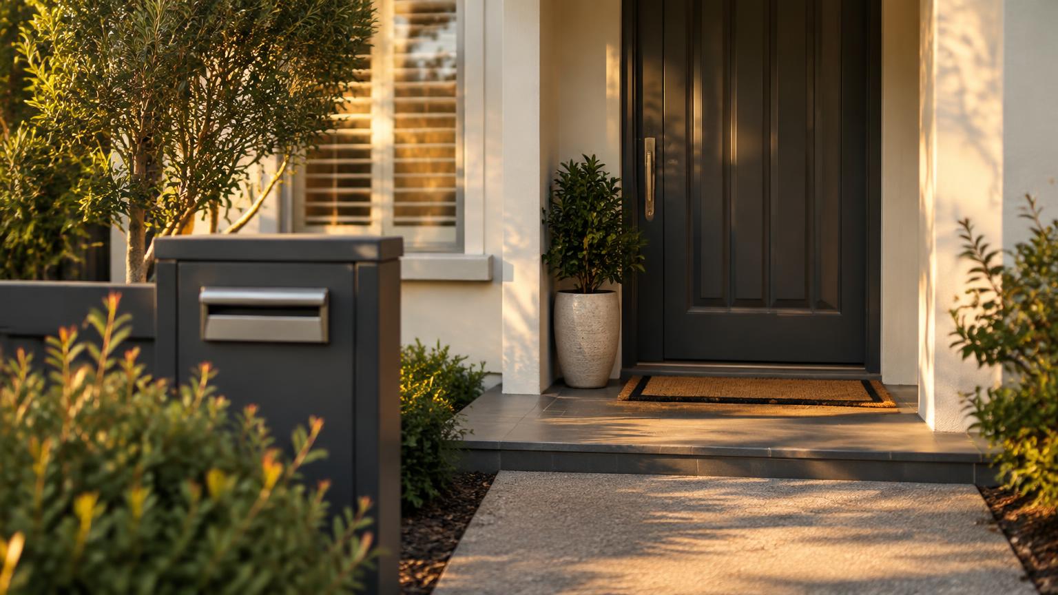 Illustrative photograph of a front door and porch of an Australian home