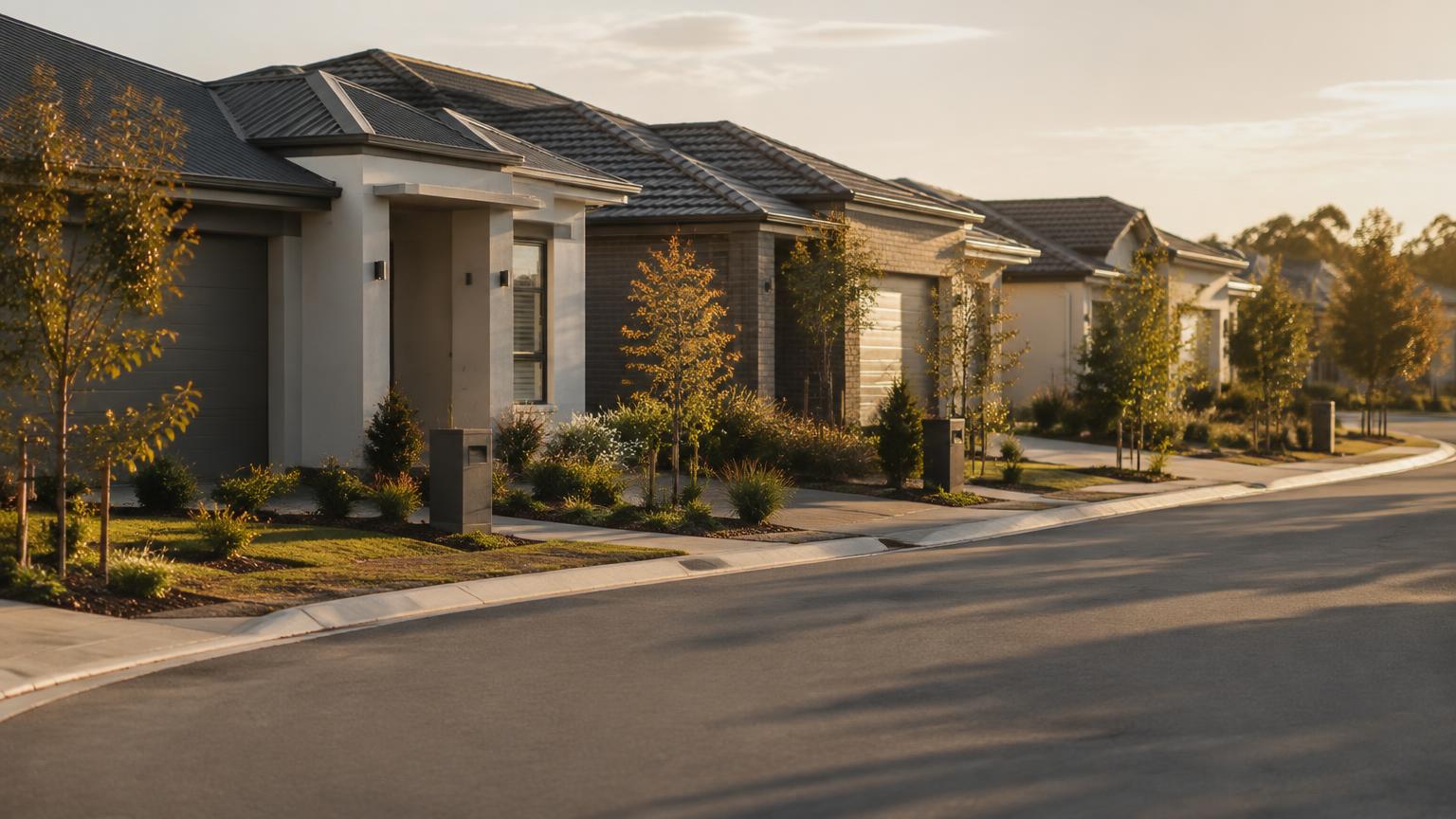 Illustrative photograph of a newly completed home exterior