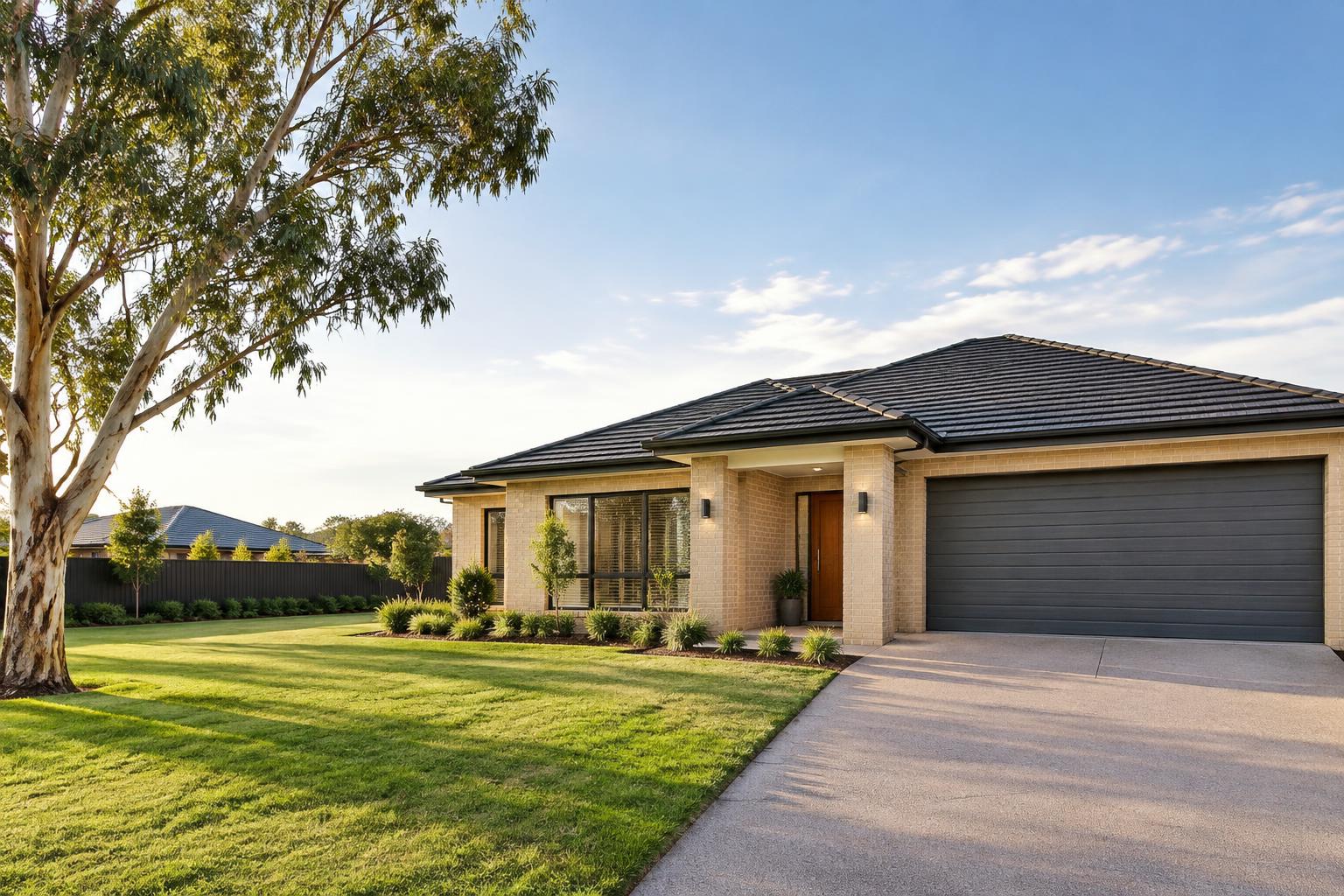 Contemporary Australian family home with a landscaped garden